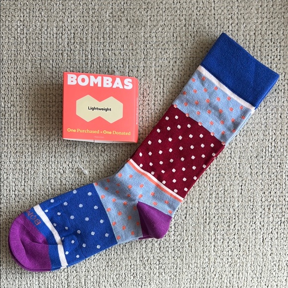 Bombas Polka Dot Socks - Blue and Purple - Picture 2 of 5